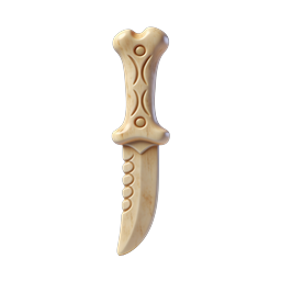 Stylized Decorative Knife Icon for Culinary Use