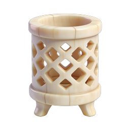 Florero de celosía decorativo - Objeto de mármol renderizado en 3D