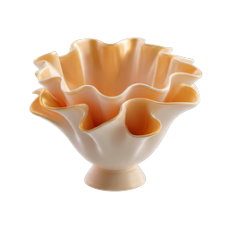 Elegant Decorative Ruffled Ceramic Vase Icon