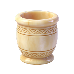 Decorative Carved Vase 3D Icon - Realistic Style