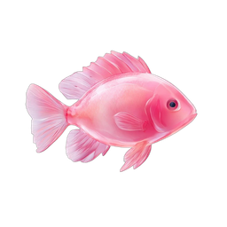 Vibrant Pink Fish Icon for Nature and Marine Themes