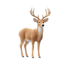 Majestic Deer Buck Icon - 3D Wildlife Illustration