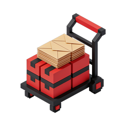 Delivery Hand Truck with Boxes & Envelopes Icon
