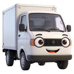 Cartoon Delivery Truck Icon - Cute 3D Render