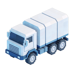 Isometric Delivery Truck Icon - 3D Shipping & Logistics