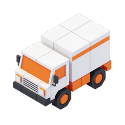 Isometric Delivery Truck Icon | 3D Cargo Van