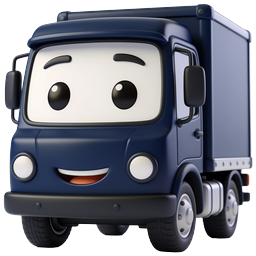 Friendly Delivery Truck 3D Icon for Shipping Apps