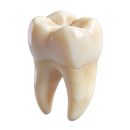 Realistic 3D Dental Tooth Icon - Molar Illustration