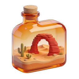 Icon Wüstenflasche – Miniaturlandschaft im Glas