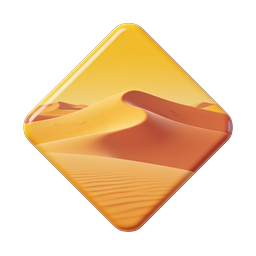 Desert Sand Dunes 3D Glossy App Icon Design