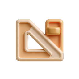3D Design Tool App Icon - Claymorphism Style