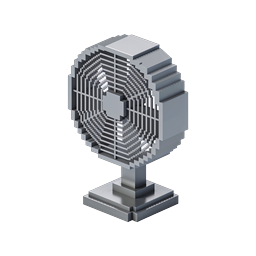 Desktop Electric Fan 3D Icon | Cooling & Ventilation