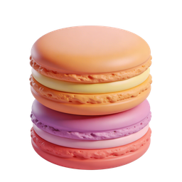 Colorful Macarons Icon - Perfect Sweet Treat Graphic