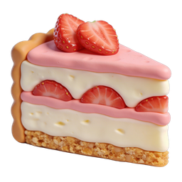 Delicious Strawberry Cake Icon for Food Lovers