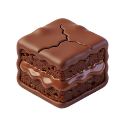 Delicious Chocolate Brownie Icon for Culinary Use