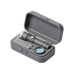 Detective Inspection Kit Icon | Forensic Tools 3D