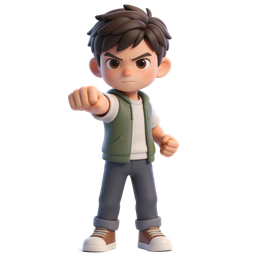 Determined Boy Icon for Motivation and Empowerment