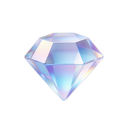 Premium 3D Diamond Gem Icon - Luxury Crystal