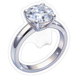 Diamond Ring Icon - Luxury Engagement Ring Symbol