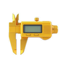 Digital Caliper Icon | 3D Precision Measuring Tool