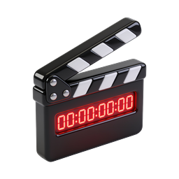 Digital Clapperboard Icon - Film Production Slate