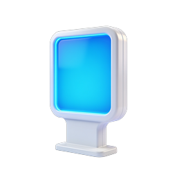 Digital Display Kiosk Icon - Modern 3D Terminal