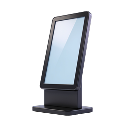 Digital Display Kiosk Icon - Touchscreen Terminal 3D