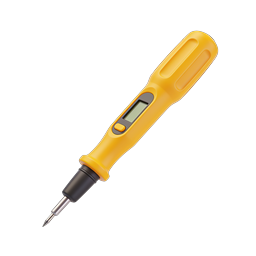 Gelbes digitales Schraubendreher-Werkzeug-Icon | Realistischer 3D-Stil