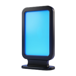 Digital Signage Display Icon | 3D Kiosk Screen