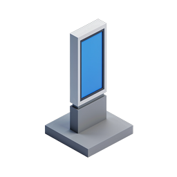 Digital Signage Kiosk Display Icon | 3D Tech Icon