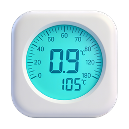 Digital Thermometer Icon - Smart Temperature Gauge