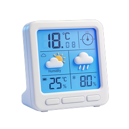 Digital Weather Station Icon - Temperature & Humidity