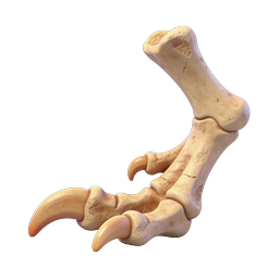 Realistic Dinosaur Claw Foot 3D Render Icon