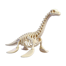 Dinosaur Skeleton Icon - Prehistoric Fossil Illustration