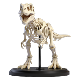 Ícone de esqueleto de dinossauro - Modelo 3D de fóssil de T-Rex