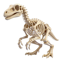 Dinosaur Skeleton T-Rex Icon - Realistic 3D Render