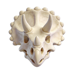 Dinosaur Skull Hybrid Creature 3D Icon | Prehistoric Design