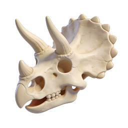 Dinosaur Skull 3D Icon | Prehistoric Fossil Rendering