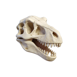 Dinosaur Skull Icon - Realistic 3D Paleontology Fossil