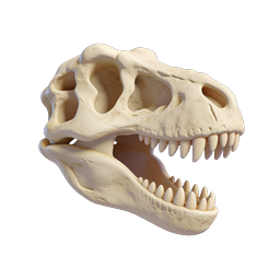 Dinosaur Skull 3D Icon - Prehistoric Fossil App Icon