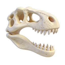 Dinosaur Skull Icon - Prehistoric Fossil Skeleton