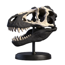 Realistic Dinosaur Skull 3D Icon for Prehistoric Projects