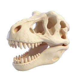 3D-Icon Dinosaurierschädel | Prähistorisches Fossil-Design