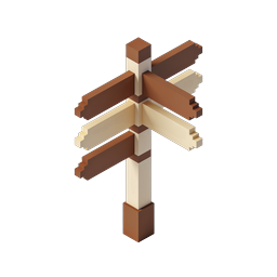 Isometric Directional Signpost Icon - 3D Wayfinder
