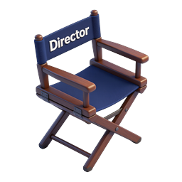 Director's Chair Icon | 3D Film Industry Symbol
