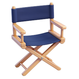 Director's Chair 3D Icon - Classic Film Industry Seating