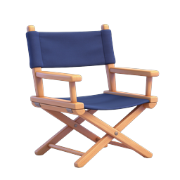Directors Chair Icon - Classic Wooden Folding Design