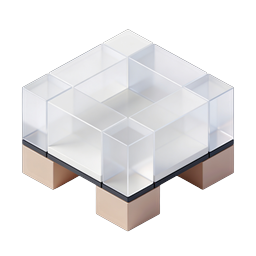Transparent Display Showcase Icon - Isometric 3D