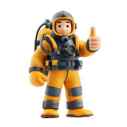 Playful Diver Icon for Marine Exploration