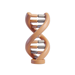 3D DNA Double Helix Icon | Genetics & Science